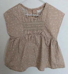 【tete a tete】花柄 ノースリーブ フリルブラウス 110cm