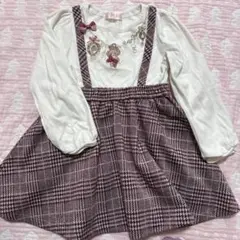 チェック柄ワンピース 110cm メゾピアノ