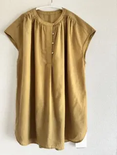 フレンチスリーブシャツ マスタード