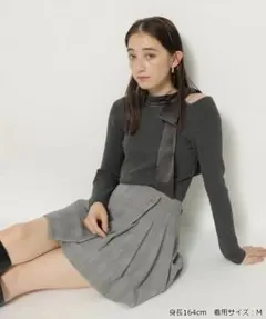 rirandture ショルダースリットハイネックニット