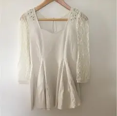 【美品】oneway 袖レーストップス