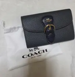 COACH コーチ　レディース折り財布　ネイビーのサムネイル