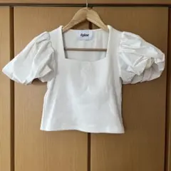 épine パフスリーブトップス ホワイト