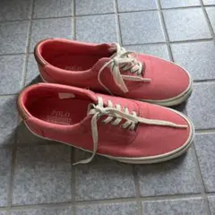 Polo ピンク キャンバス スニーカー