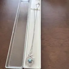 シルバーペンダントネックレス パール付き