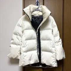 美品 ユニクロ +j ダウンボリュームジャケット オフホワイト (S)