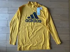adidas イエロー ロゴ入り インナーシャツ M