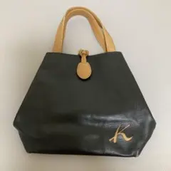 キタムラ　黒 レザー　ハンドバッグ
