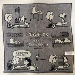 スヌーピー　PEANUTS 3重ガーゼハンカチ モノトーン　新品のサムネイル