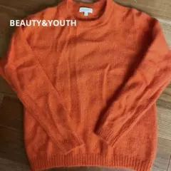 BEAUTY&YOUTH オレンジ 長袖セーター メンズ　レディース