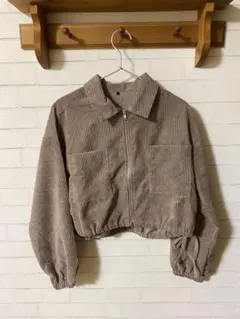 GORGE ベージュ コーデュロイ ジップアップジャケット