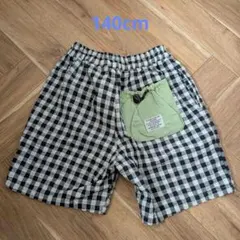 BREEZE ギンガムチェック 5分丈 ハーフパンツ 140