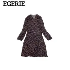 EGERIE　エジェリ　カシュクールワンピース　総柄　ストレッチ　フランス製