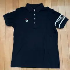 美品✨近年モデル　パーリーゲイツ　ポロシャツ　ビッグロゴ　刺繍　ネイビー　5/L 美品✨近年モデル パーリーゲイツ ポロシャツ ビッグロゴ 刺繍