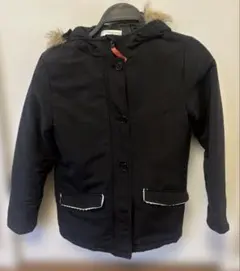 Black sue 黒 フード付きダウンコート　140cm