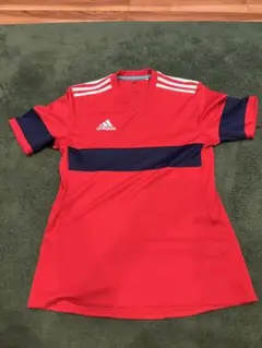 adidas サッカーシャツ Lサイズ 赤