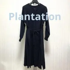 Plantation プランテーション　綿　羽織り　シャツワンピース　インディゴのサムネイル