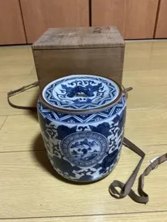 未使用！水指　平安　手塚景雲造　染付祥端写　水指　共箱　茶道具　茶道具　お抹茶 未使用！水指 平安 手塚景雲造 染付祥端写 水指 共箱 茶道具 茶道具 お