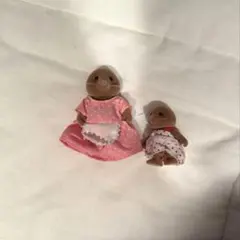 シルバニア　美品　ブラウンモグラ親子