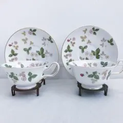 ワイルドストロベリー　カップ&ソーサー2客セット
