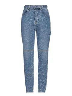 【MSGM】デニムパンツ スプラッターペイント加工のサムネイル