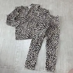 H&M ヒョウ柄 ヘアバンド付き セットアップ 104