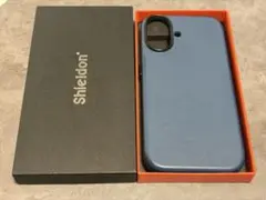 SHIELDON iPhone17 本革ケース ロイヤルブルー 青