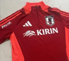 XL日本代表アディダスジャージアッパー長袖ジップキリン白サッカー
