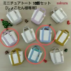 【しょこたん様専用】ミニチュアトート 3個セット【ミックスカラー】 ハンドメイド