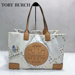 【美品】トリーバーチ　トートバッグ　レザー　キャンバス　バイカラー　手提げ肩掛け TORY BURCH Tory Burch トリーバーチ バッグ レディース A4対応