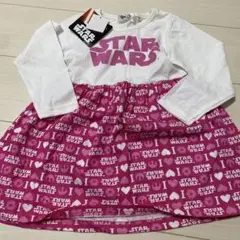 (100)STAR WARS 長袖　ワンピース