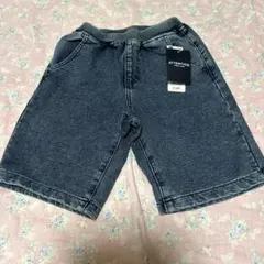 新品未使用　GU キッズ　男児　インディゴカットソーショーツ　130センチ