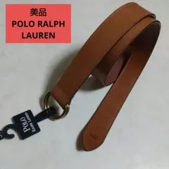 美品 POLO RALPH LAUREN ダブルリングベルト 上質肉厚レザー