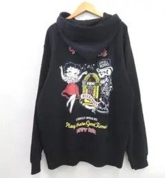 極美品 SKULL WORKS BETTY BOOP ロックンロール パーカー