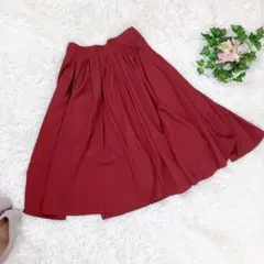 ★【tocco closet】 M フレアスカート　ナイロン風　ウエストゴム