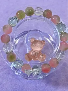 ハンドメイド ブレスレット 天然石ミックス 16cm