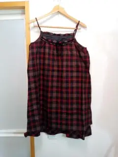 新品　アースミュージックエコロジー　チェック柄　チュニックワンピース　F