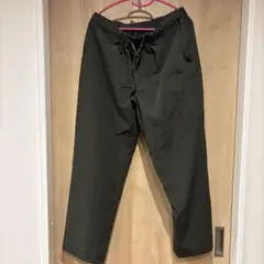 新品オリーブ色 ワイドパンツ サイドポケット付き Lサイズ