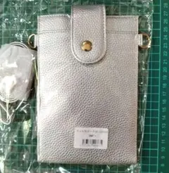 シルバー スマホショルダーバッグ