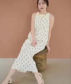 カットジョーゼットキャミワンピース