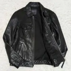 ✨美品✨ ALLSAINTS ラムレザー レザージャケット トラッカージャケットのサムネイル