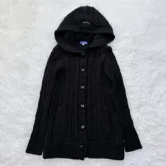 極美品✨バーバリーブルーレーベル ロングカーディガン パーカー ケーブルニット オンライン ショップファッション - バーバリーブルーレーベル