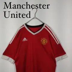 マンチェスターユナイテッド 赤 Vネック シャツ　ユニホーム　S