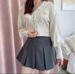 GRL グレイル ニットロゴ刺繍ハートボタンニットカーディガン 新品sf1027