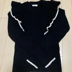 INGNI ブラック フリルニット 長袖