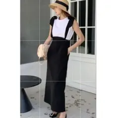 新品 L バースデーバッシュ RIBBON SUSPENDERS SKIRTのサムネイル