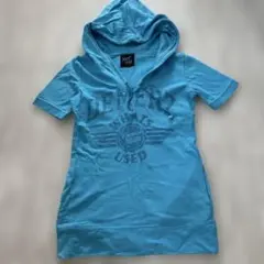Maison Gilfy 半袖 フーディー Tシャツ ライトブルーのサムネイル