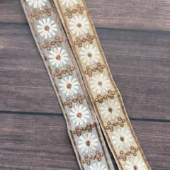 675.インド刺繍リボン 1m×2本セット