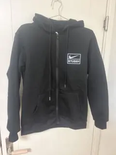 NIKE STUSSY コラボ ジップアップパーカー ブラック S