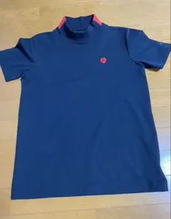 パーリーゲイツ モックネック 半袖シャツ カットソー ネイビー サイズ